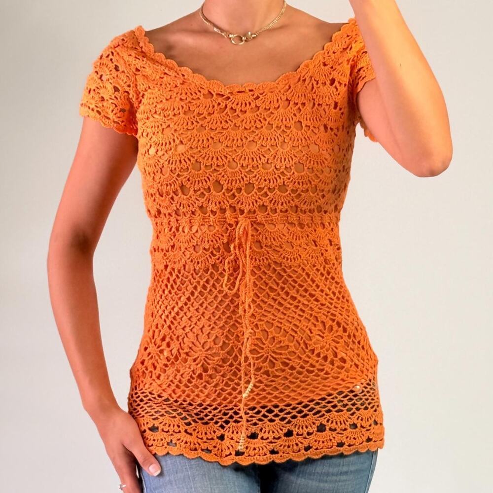 Orange Knitted Top M